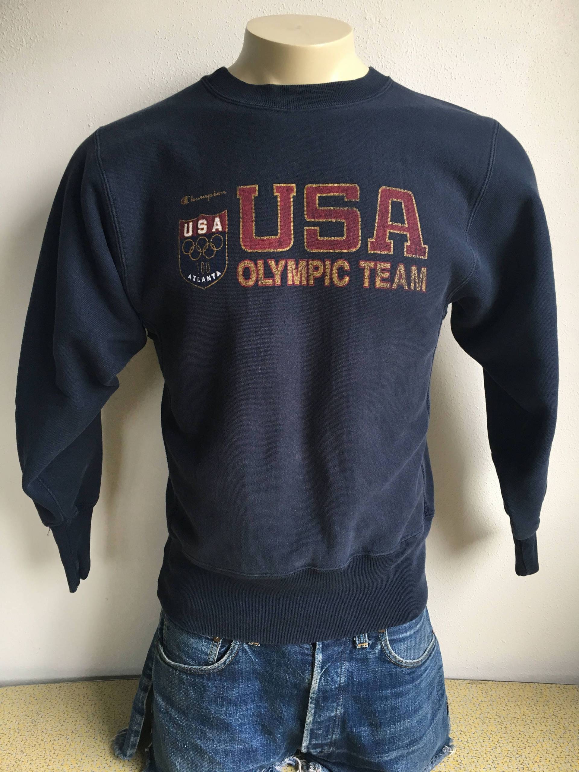 Usa Olympia Sweatshirt Atlanta Team 1996 Vintage Pullover 90Er Jahre Champion Reverse Weave Schwere Baumwollmischung 100 Gold Ringe Georgia America von sweetVTGtshirt