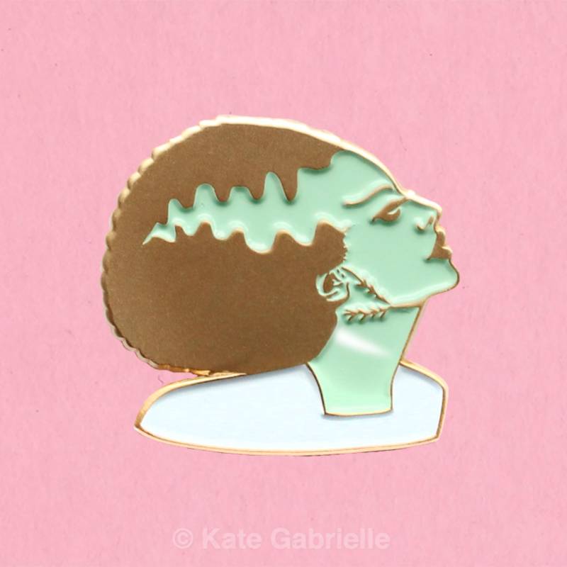 Braut Von Frankenstein Pastell Emaille Anstecknadel von sweetandlovely