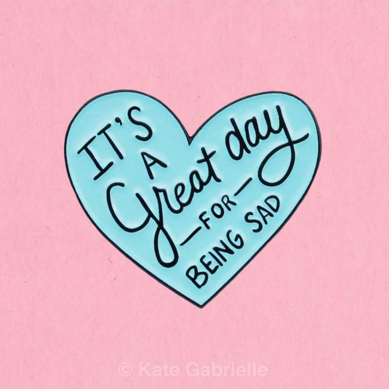 "Es Ist Ein Großartiger Tag, Um Traurig Zu Sein/"Arrested Entwicklung" Zitat Emaille Anstecknadel." von sweetandlovely