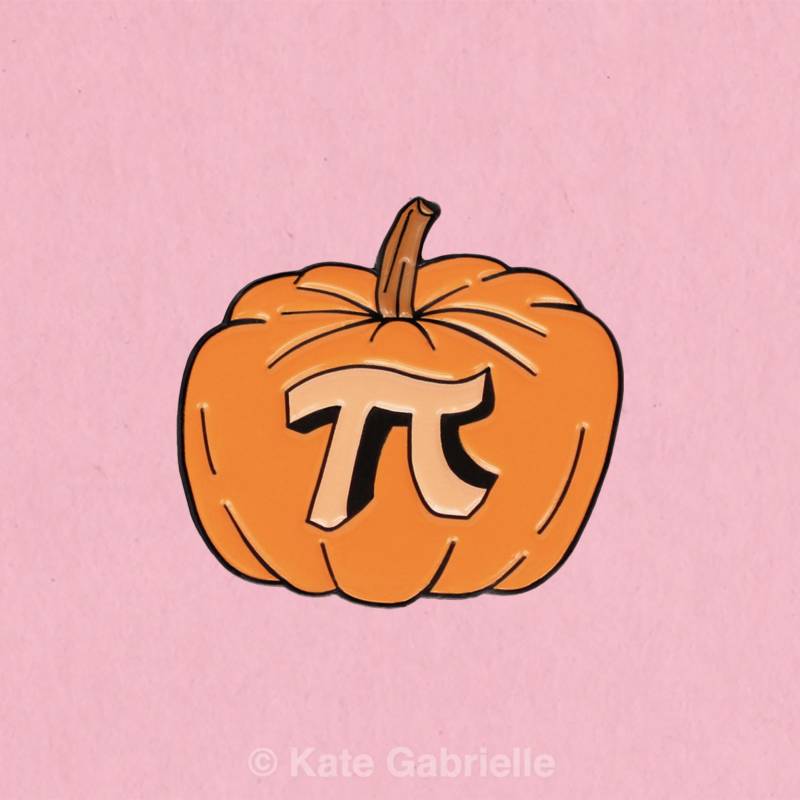 Kürbis Pi Herbstlicher Halloween Emaille Anstecknadel von sweetandlovely