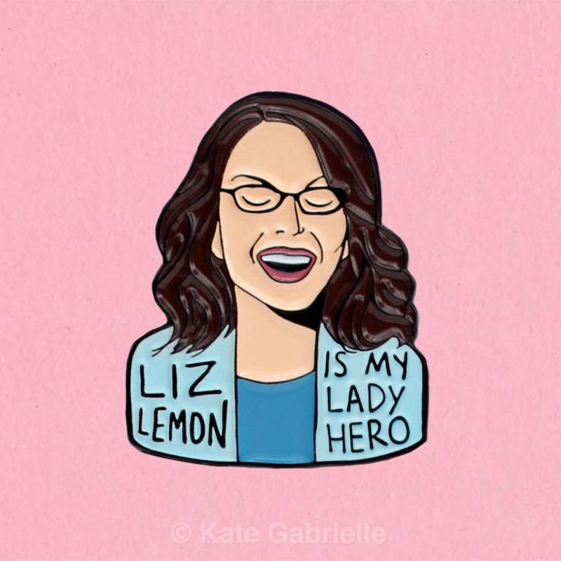 Liz Lemon Is My Lady Held/30 Rock Emaille Anstecknadel von sweetandlovely