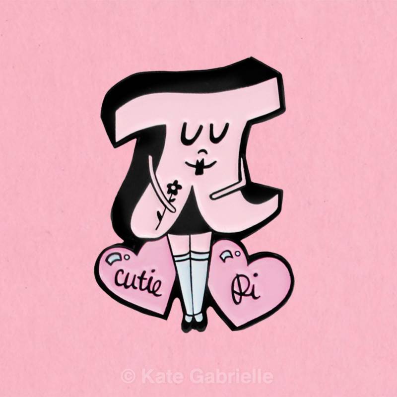 Süße Pi Emaille Anstecknadel Für Day - Wähle Aus Zwei Farben von sweetandlovely