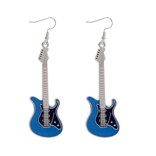 Klassische Ohrringe mit Musik, Bass, E-Gitarre, Acryl, Punk-Charm, Harz, Rockband, Violine, Instrument, leicht, baumelnd, für Frauen, Musikliebhaber, Sänger, Musiker, Modeschmuck, Geschenke, Zink von swglcowo