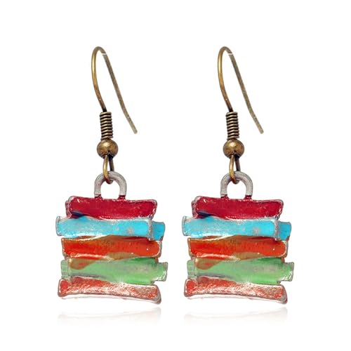 Stack of Books Earrings Funny Classic 3D Colorful Books Dangle Drop Earrings for Women Students Librarian Teachers Start to School Graduation Book Lover Birthday Party Holiday Fashion Jewelry Gifts Stack of Books Earrings Funny Classic 3D Colorful Books Dangle Drop Earrings for Women Students Librarian Teachers Start to School Graduation Book Lover Birthday Party Holiday Fashion Jewelry Gifts von swglcowo