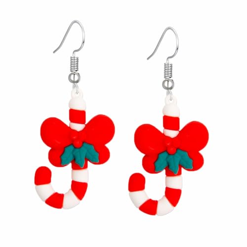 Süßigkeitenstangen-Weihnachtsohrringe, handgefertigt, lustig, Regenbogenfarben, süßer Wirbel, Zucker, Polymerton, baumelnde Hängeohrringe für Frauen, Weihnachten, Neujahr, Party, Winter, Festival Süßigkeitenstangen-Weihnachtsohrringe, handgefertigt, lustig, Regenbogenfarben, süßer Wirbel, Zucker, Polymerton, baumelnde Hängeohrringe für Frauen, Weihnachten, Neujahr, Party, Winter, Festival von swglcowo
