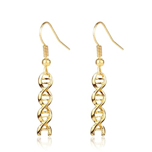 swglcowo DNA-Halskette mit doppeltem Helix-Anhänger, vergoldet, versilbert, einzigartig, elegant, 3D-Spirale, Wissenschaft, Biologie, Molekül, medizinisches Labor, leichte Kette für Frauen swglcowo DNA-Halskette mit doppeltem Helix-Anhänger, vergoldet, versilbert, einzigartig, elegant, 3D-Spirale, Wissenschaft, Biologie, Molekül, medizinisches Labor, leichte Kette für Frauen von swglcowo
