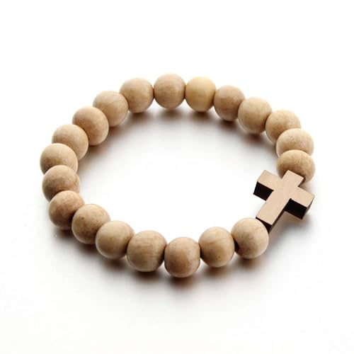 swglcowo Holzperlen, Kreuz-Armbänder, Boho, handgefertigt, Naturholz, religiös, katholisch, leicht, Stretch-Armbänder für Männer und Frauen, ethnischer Stil, christlicher Glaube, Gebet, Modeschmuck swglcowo Holzperlen, Kreuz-Armbänder, Boho, handgefertigt, Naturholz, religiös, katholisch, leicht, Stretch-Armbänder für Männer und Frauen, ethnischer Stil, christlicher Glaube, Gebet, Modeschmuck von swglcowo