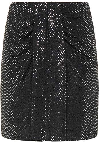 swirlie Women's Rock Skirt, Silber Schwarz, Medium von swirlie