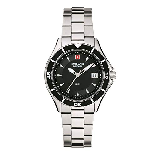 Swiss Alpine Military Damen Uhr Analog Quarz 7740.1137SAM Edelstahl von swiss alpine military