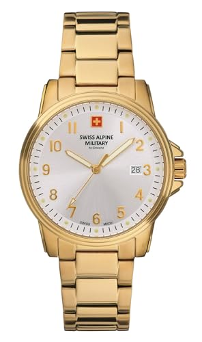 Swiss Alpine Military Herren Uhr Analog Quarz 7011.1112SAM Edelstahl von swiss alpine military