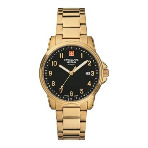 Swiss Alpine Military Herren Uhr Analog Quarz 7011.1117SAM Edelstahl von swiss alpine military