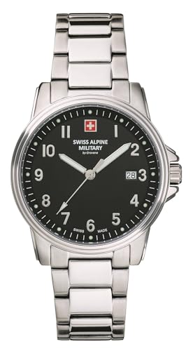 Swiss Alpine Military Herren Uhr Analog Quarz 7011.1137SAM Edelstahl von swiss alpine military