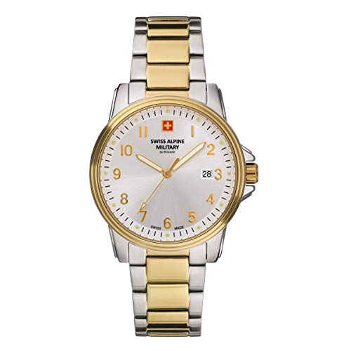 Swiss Alpine Military Herren Uhr Analog Quarz 7011.1142SAM Edelstahl von swiss alpine military