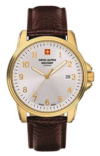 Swiss Alpine Military Herren Uhr Analog Quarz 7011.1512SAM Leder von swiss alpine military