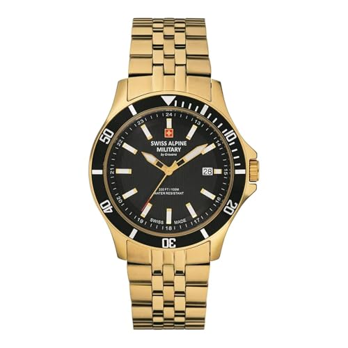 Swiss Alpine Military Herren Uhr Analog Quarz 7022.1117SAM Edelstahl von swiss alpine military