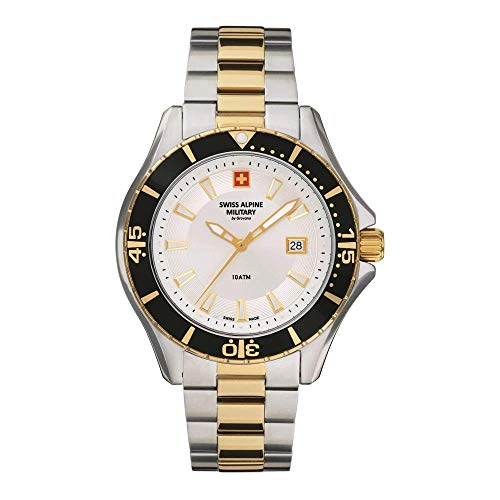 Swiss Alpine Military Herren Uhr Analog Quarz 7040.1142SAM Edelstahl von swiss alpine military