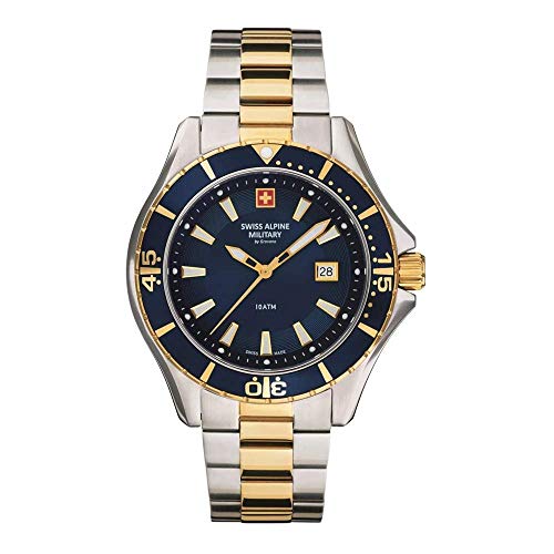 Swiss Alpine Military Herren Uhr Analog Quarz 7040.1145SAM Edelstahl von swiss alpine military