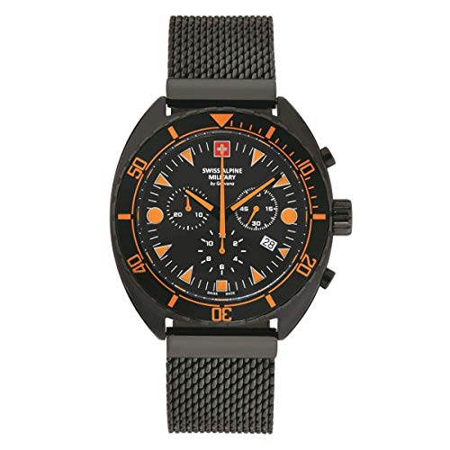 Swiss Alpine Military Herren Uhr Chronograph Analog Quarz 7066.9179SAM Edelstahl von swiss alpine military