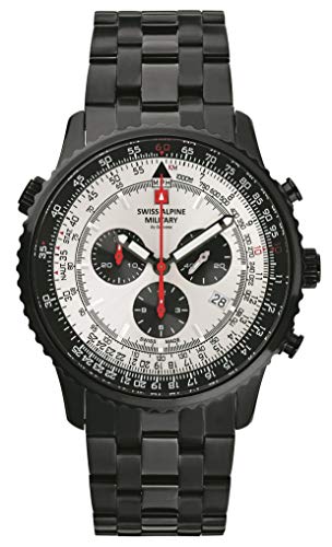 Swiss Alpine Military Herren Uhr Chronograph Analog Quarz 7078.9172SAM Edelstahl von swiss alpine military