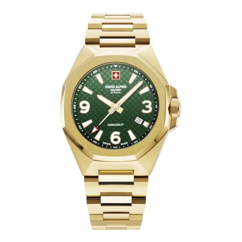 Swiss Alpine Military by Grovana Herren Analog Schweizer Quarzwerk Uhr mit Edelstahl Armband 7005.1114SAM von swiss alpine military