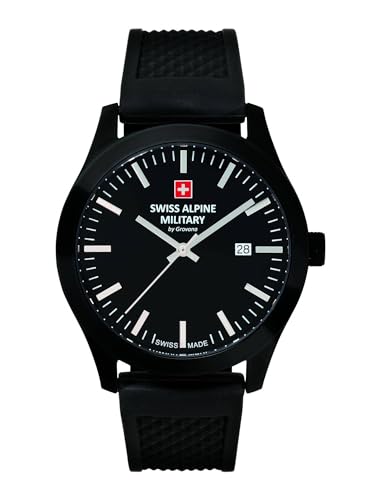 Swiss Alpine Military by Grovana Herren Armbanduhr schwarz 7055-1877SAM von swiss alpine military