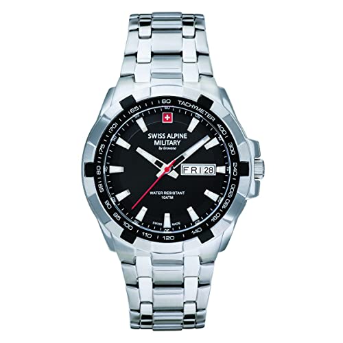 Swiss Alpine Military by Grovana Herren Uhr Analog Quarz 7043.1137SAM Edelstahl von swiss alpine military