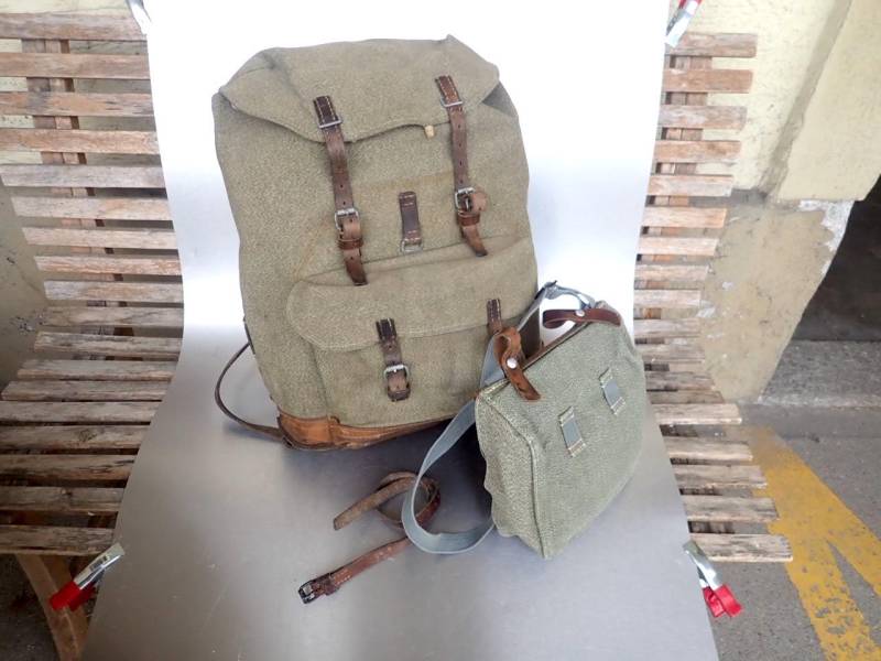 1960 Schweizer Armee Rucksack Wallikon Leder Schweiz Canvas Beutel Tasche Citybag Biker Jagd von swissarmygear