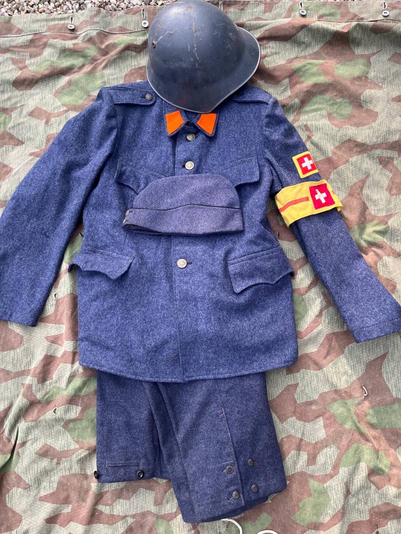 Ww2 Schweizer Armee Luftschutz Zivilschutz Schutzuniform Komplett Für Männer Und Frauen Vintage von swissarmymilitaria