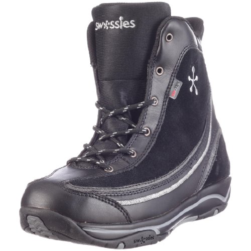 Swissies Claire GF0053L1L2AM Mädchen Stiefel, schwarz, ( schwarz / silber ), EU 28 von Swissies