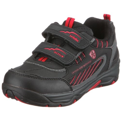 Swissies Fast BF0014M2M1AG Jungen Halbschuhe, schwarz, ( schwarz / rot ), EU 30 von Swissies