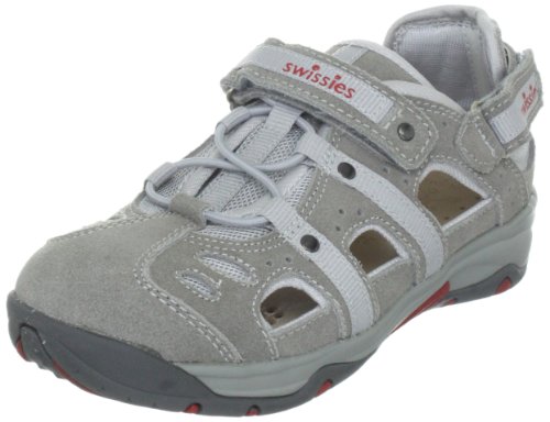 Swissies Jungen Iron Sport-& Outdoor Sandalen, Grau (Cement/Pearl Grey red) von Swissies