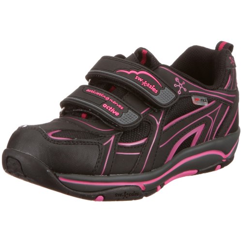 Swissies Turquoise GF0068M2M0AZ Mädchen Halbschuhe, schwarz, ( schwarz / burgundy ), EU 34 von Swissies