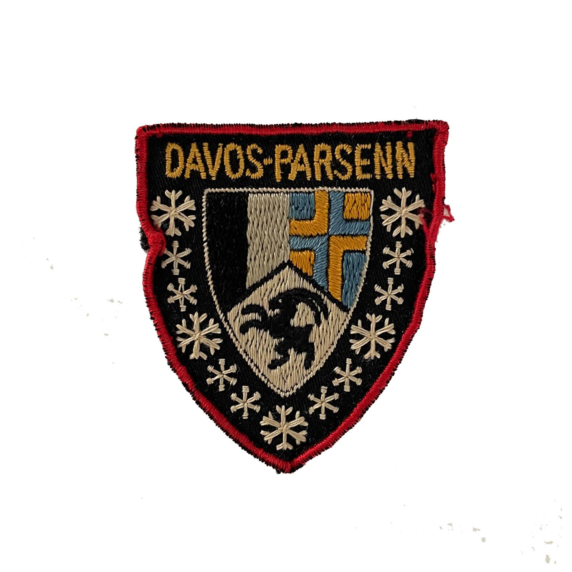 1950Er Jahre Aufnäher Baumwollstoff Davos Parsenn Schweiz Gestickt 1950Er Jahre Aufnäher Baumwollstoff Davos Parsenn Schweiz Gestickt von swissvintageantique