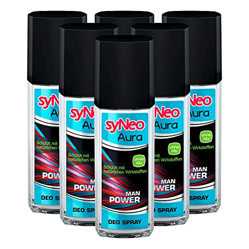 syNeo Aura MAN Power Deo Deospray ohne Aluminium für Herren, 6er Pack (6x 75ml) von syNeo