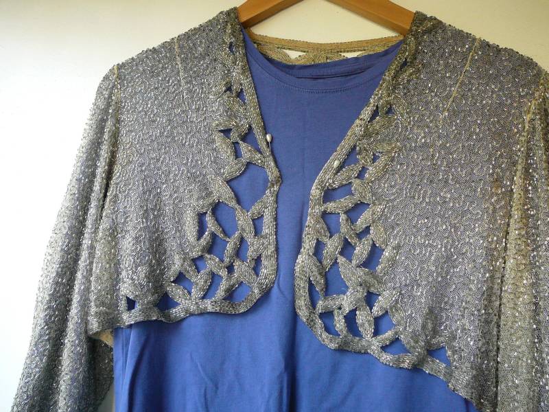 1920Er Jahre Glasperlen Bolero Silber Antik Omas Dachboden 1920Er Jahre Glasperlen Bolero Silber Antik Omas Dachboden von syamarts