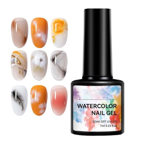 Nagellack aus Marmor – 7 ml Blooming Gel Nagellack | Blooming-Gel | Nagellack für Glättungseffekt | Blooming Nagellack | Soak-Off-Nagellack für Nail Art für Frauen und Mädchen von syayw