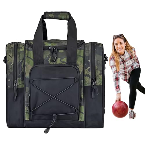 Single Ball Bowling -Beutel - Bowling Ball Tote Bag Für 1 Ball | Multifunktionale Handtasche Mit Gepolstertem Innenraum, Verstellbarer Gürtel, Passkugel, Schuhe, Handtuch Für Männer Frauen von syayw