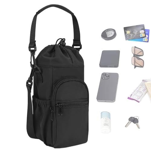 Wasserflaschentasche - Flaschenhalter Für Wasserflasche | Isolierter Getränkehalter Mit Taschen | Wasserdichte Verstellbare Trageriemen Organizer Leichtes Outdoor Zubehör Für Pendeln Fitness Angeln von syayw