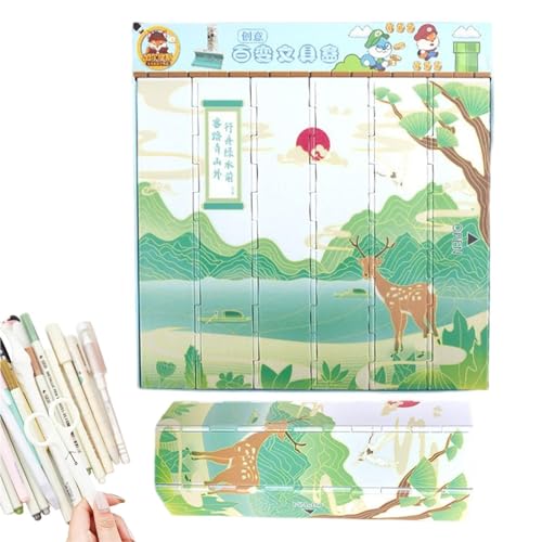 syayw Federmäppchen Organizer | Schreibwarenbox für Schüler Großes Federmäppchen | Großes ästhetisches Federmäppchen, Bleistiftbox, Bleistift-Organizer, Stiftetui, Weiter Nord Ko Yamashita, Se référer von syayw