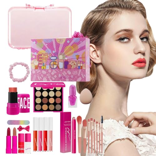 syayw Make-up-Set für Damen | 26-teiliges Kosmetik-Set für Make-up | schmutzabweisendes Make-up-Set für Anfänger Frauen von syayw