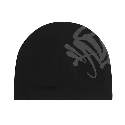 Syna World New Season Quality Skully Cap, Central CEE Beanie Running Hat - Black & Grey - synaworld von synaworld