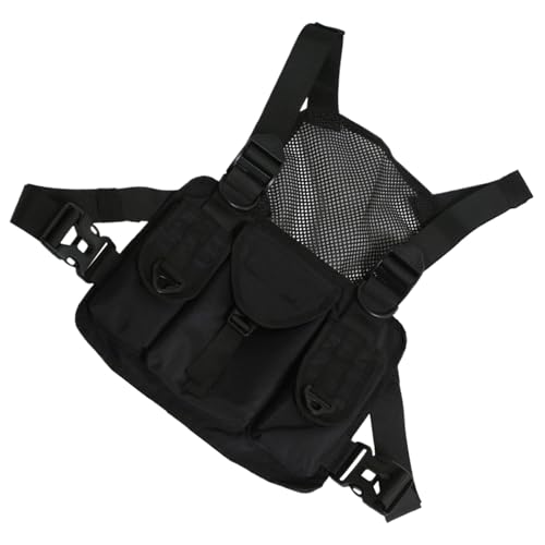 Brustpaket - Laufbeutel mit verstellbaren Schultergurten | Mehrfachpocket-Speicherorganisator für Angeln, Training, Wandern, Radfahren, leichte wasserdichte Truhen Rig für Männer Frauen im Freien im F von szaluyk