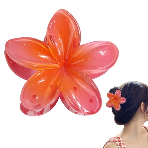 Color Flower Claw Clip - Hawaiian Blumenhaarkrallenklauenklammern - Nicht -Slip -Accessoires für Mädchen aus Wommen, mittel dicke Haiir -Frauen, dünn/mittlerer dicker Haair Starker Hold - Strandurlaub von szaluyk