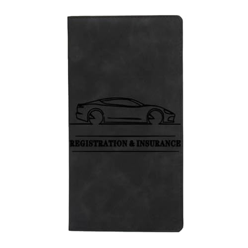Leder Fahrzeug Brieftasche Hülle | Auto Dokumentenhalter für Karten | Dokument Papierkram Kartenhalter Wallet Case | Langer Kartenhalter mit Relief Cover für Führerschein, Visitenkarte, Quittung, von szaluyk