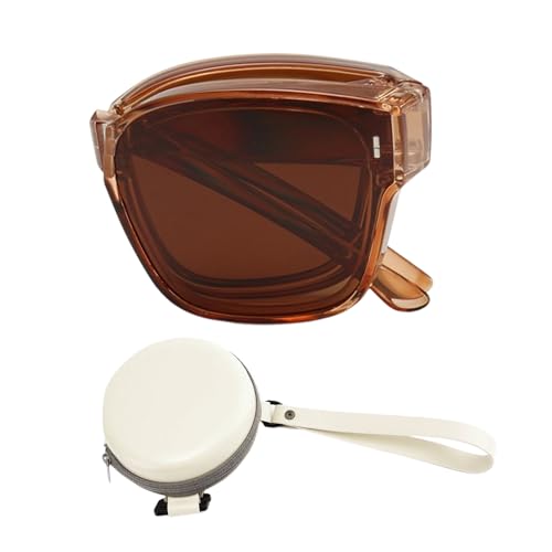 Sonnenbrille über gläserpolarisierte Sonnenbrille Overglas, UV-Schutz falten | Leichtes Design Trendy Square passt über zum Fahren, UV400 -Schutz geeigneter täglicher Versch von szaluyk