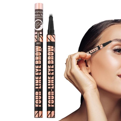 szaluyk Liquid Eye Brow Bleistift, Augenbrauenstifte für Frauen - Wasserdichte flüssige Brauenstift mit 4 Tipp | Lange anhaltende Konturzubehör, Malvorlagenwerkzeug für Männer, Frauen von szaluyk