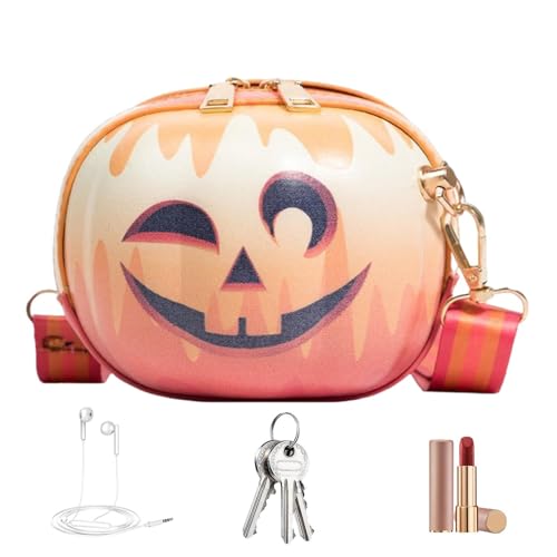 szaluyk Messenger -Tasche, Lächeln Kürbin - -Tasche für Halloween | - -Taschen Halloween Devil Schulter PU Leder Handtasche Trick oder behandeln 4,72 * 3,94 * 4,72 Zoll szaluyk Messenger -Tasche, Lächeln Kürbin - -Tasche für Halloween | - -Taschen Halloween Devil Schulter PU Leder Handtasche Trick oder behandeln 4,72 * 3,94 * 4,72 Zoll von szaluyk