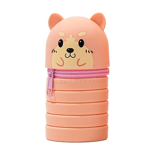 szaluyk Teleskop-Stiftehalter für den Schreibtisch – einziehbare Silikon-Bleistifttasche – erweiterbare, langlebige Stifttasche – tragbarer Schreibtisch-Organizer – Schule, Wohnheim, Klassenzimmer von szaluyk