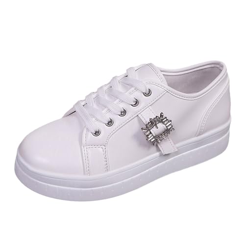 2025 Leinenschuhe Damen Sneaker Atmungsaktiv Leichtgewichts Bequeme Sportschuhe Einfarbig Slip On Dicker Sohle Dämpfung Turnschuhe Outdoor Running Casual Walkingschuhe Mit Schnürsenkel,35-41 Eu von szvbofueck