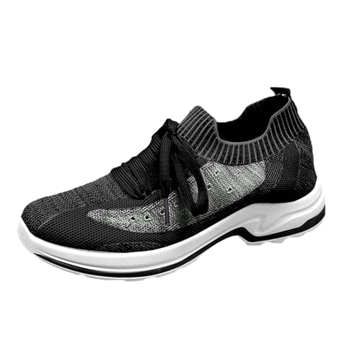 Barfußschuhe Damen Sneaker Sommer Mesh Atmungsaktiv Sportschuhe Leichtgewichts Slip On Weiche Sohle Joggingschuhe Outdoor Dämpfung Bequeme Sommerschuhe Mit Schnürsenkel,35-40 Eu von szvbofueck